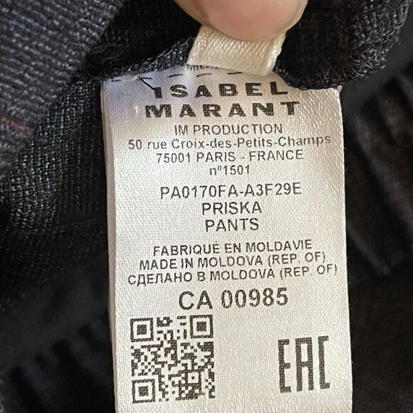 Women's Isabel Marant Etoile Priska Trousers Pant - Picture 11 of 12